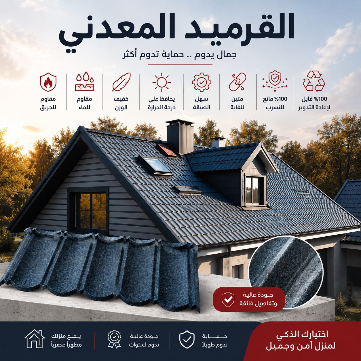 القرميد المعدني