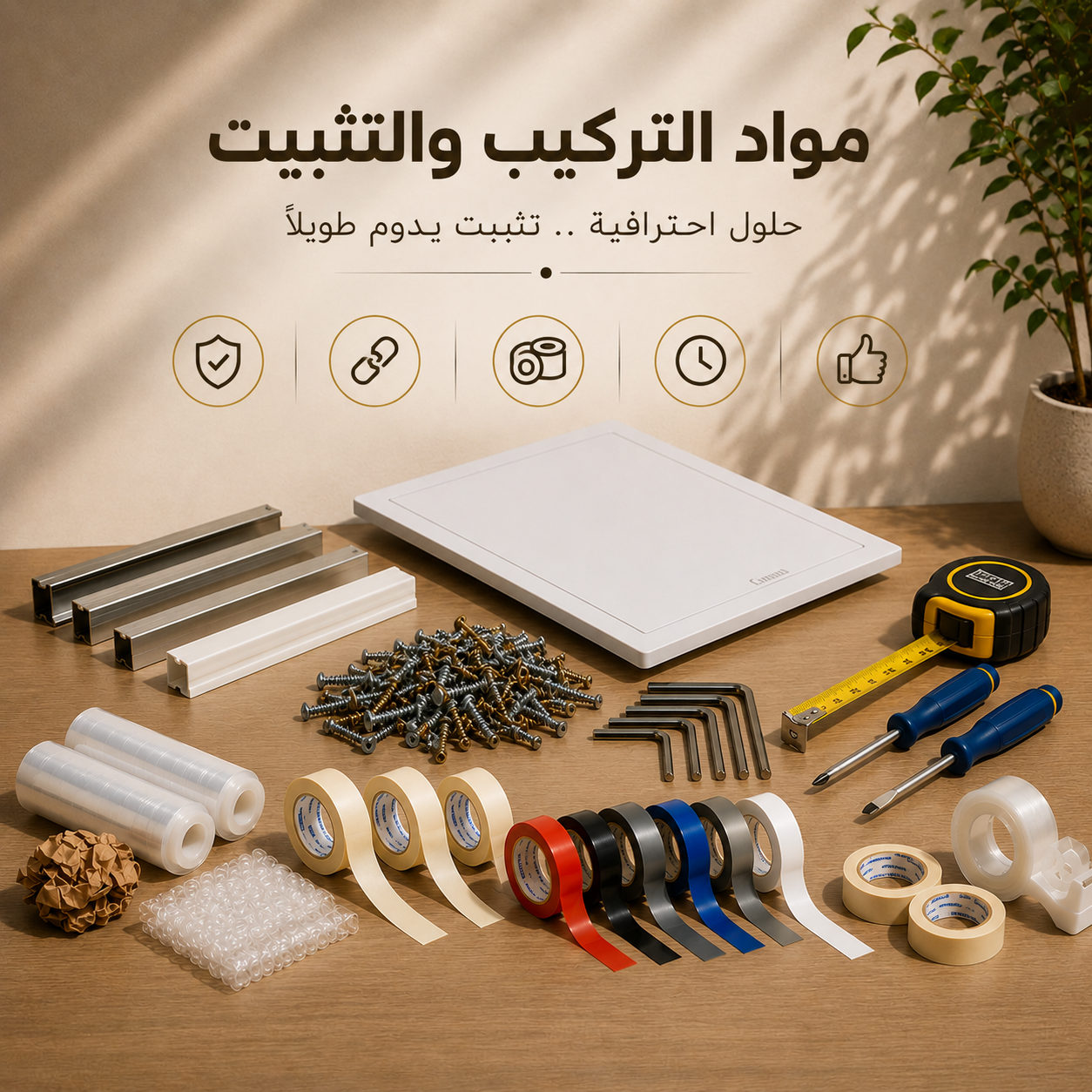 مواد التركيب والتثبيت