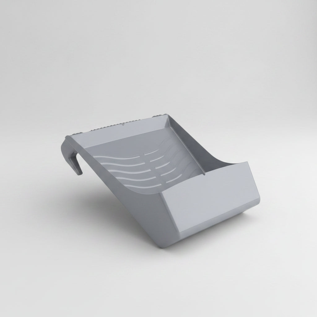 Gray plastic product on a white background