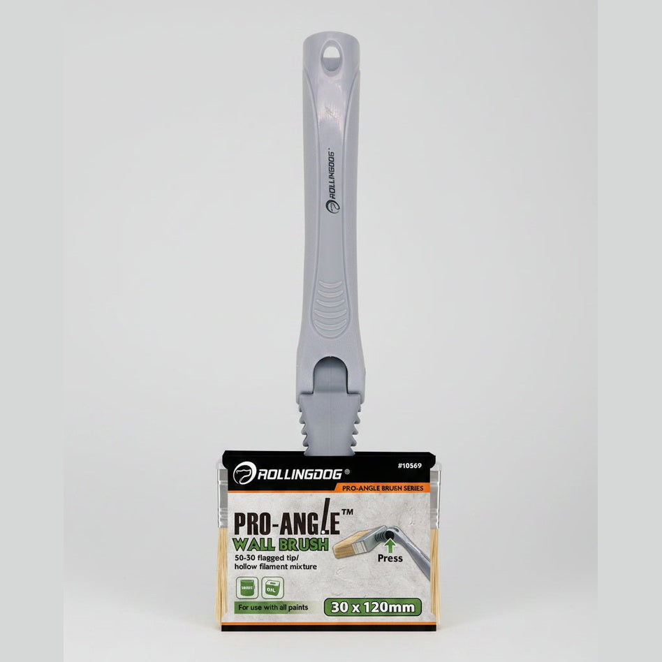 RollingDog Pro-Angle wall brush with packaging on a white background
