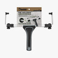 Paint roller frame with adjustable roller head on a white background