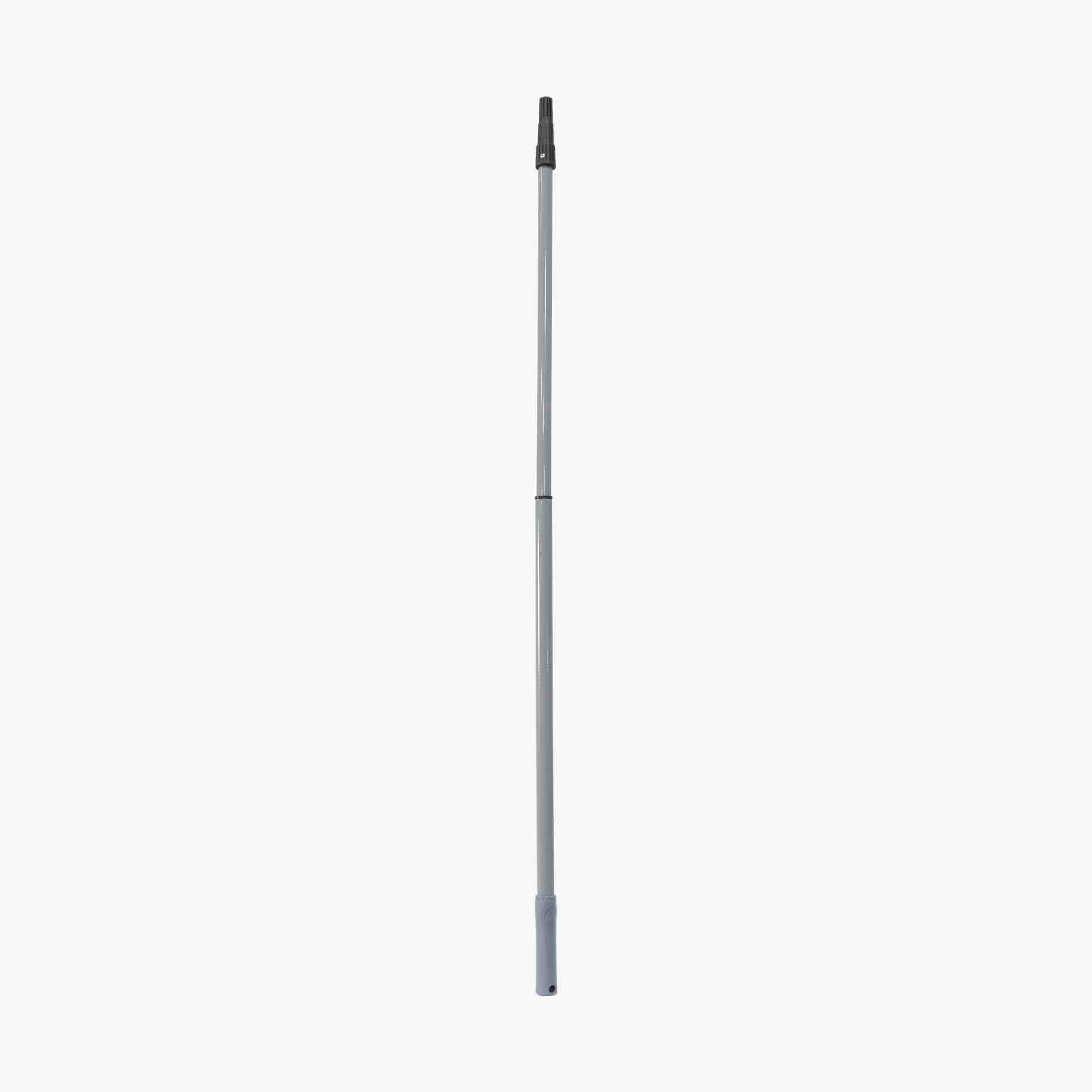 Telescopic metal pole on a white background