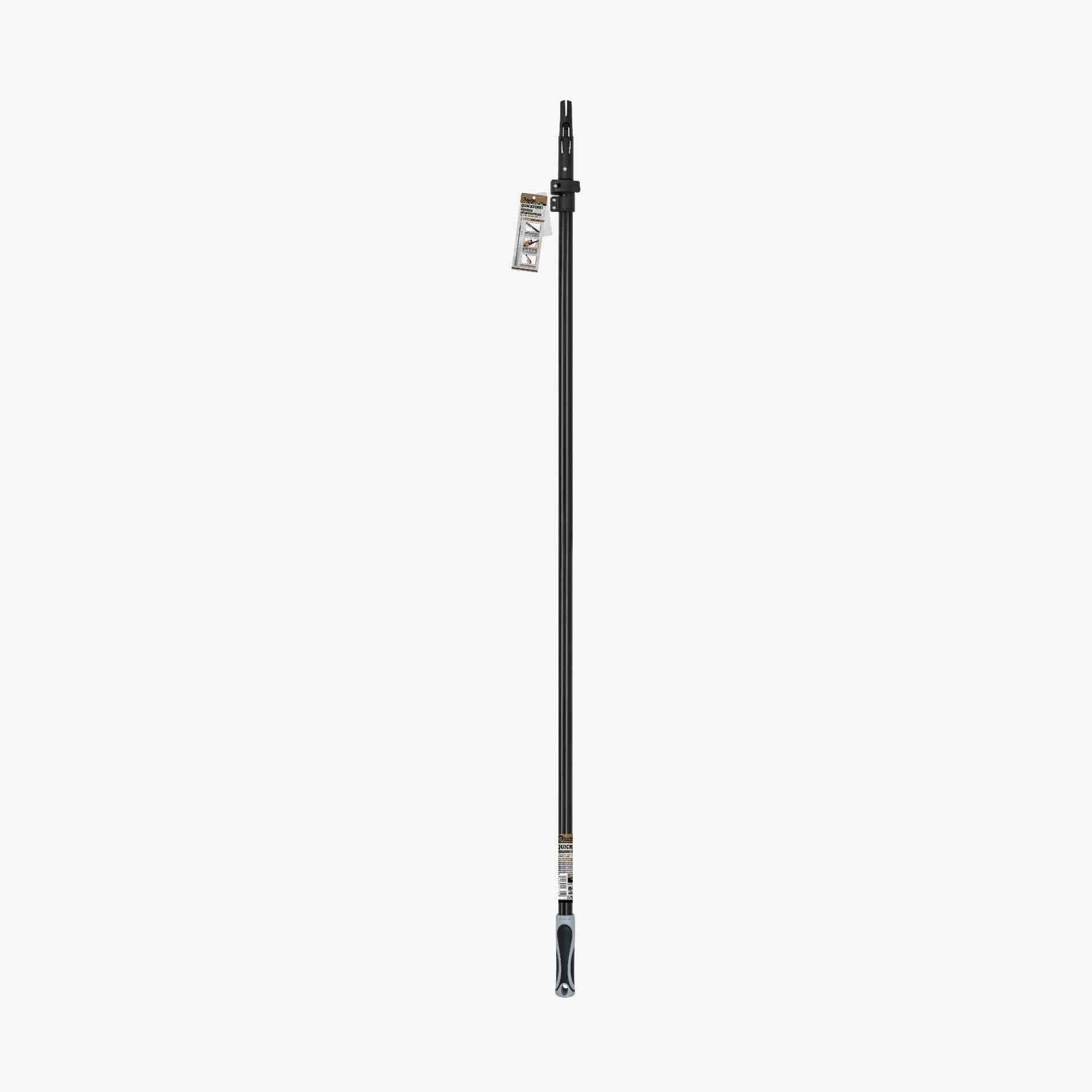 Fishing rod with reel on a white background
