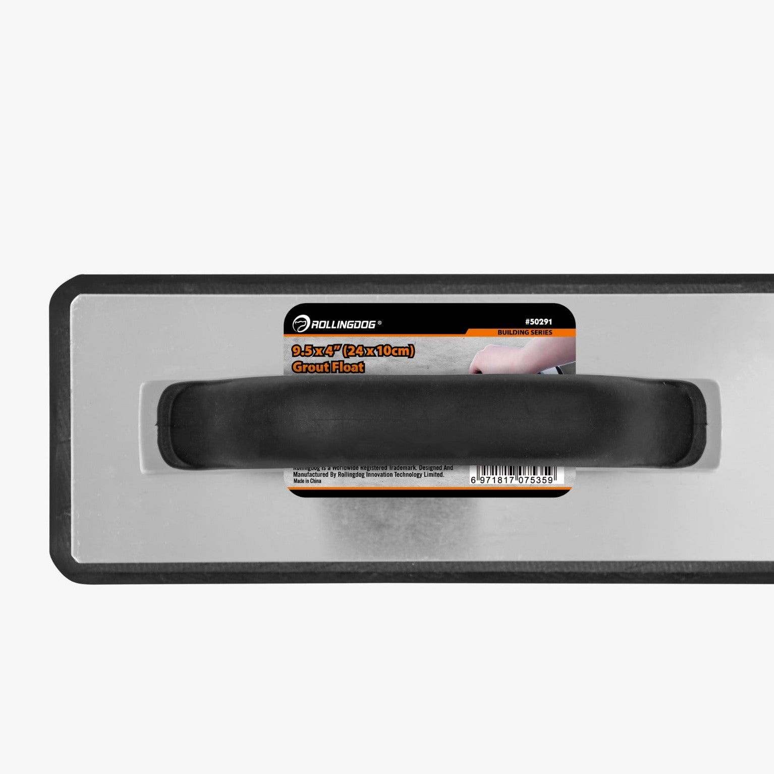 Grout float with handle in packaging on a white background