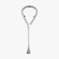 Metallic Y-shaped tool on a white background