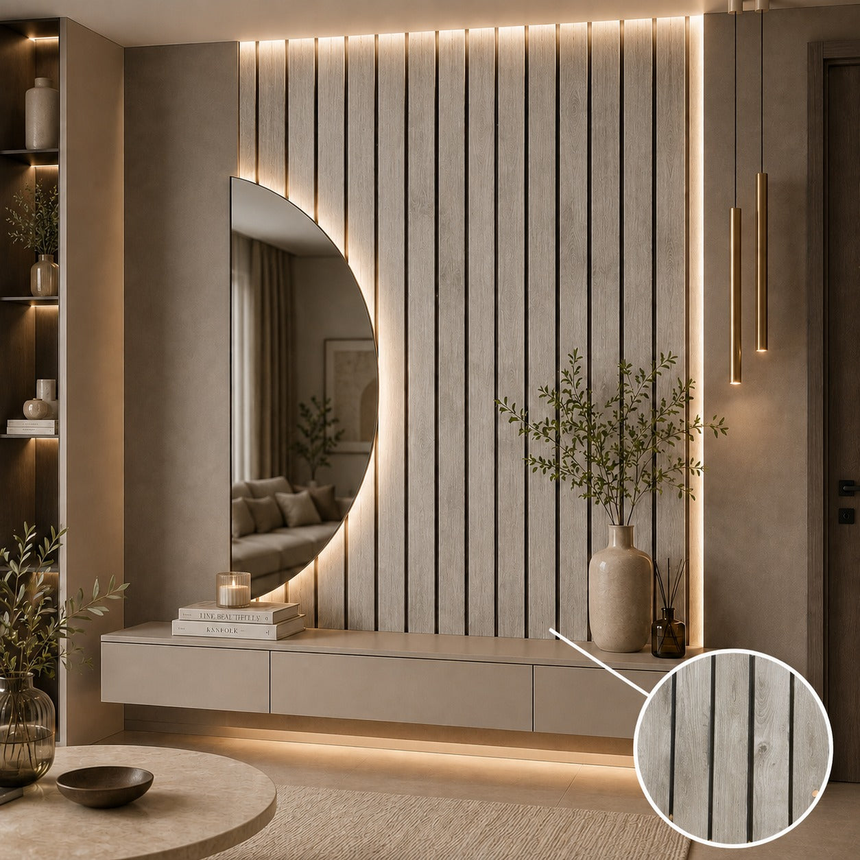 PS84 لوح بديل خشب بوليمير سكني واسود
